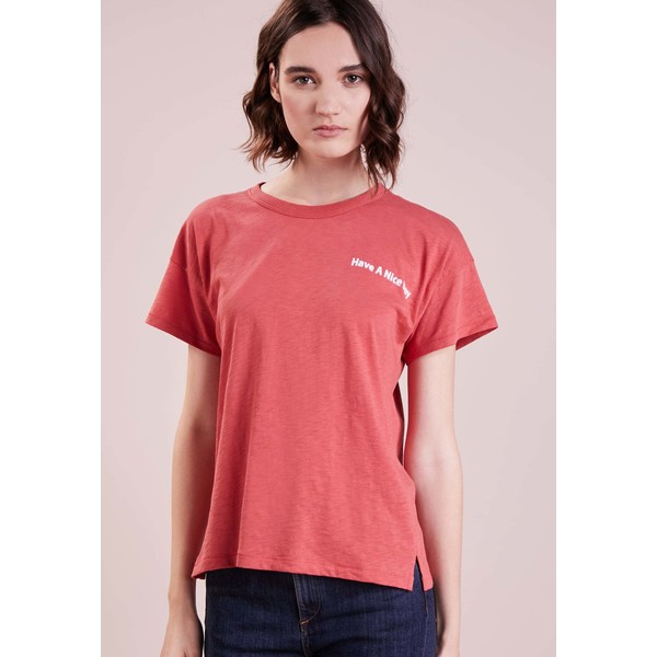 rag & bone VINTAGE CREW T-shirt z nadrukiem washed red R0721D00G
