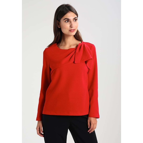 Cortefiel BLOUSE WITH SIDE BOW DETAIL Bluzka red CZ921E01K
