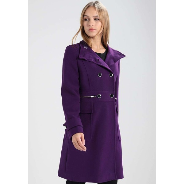 Wallis Petite ZIP WAIST FUNNEL Płaszcz wełniany /Płaszcz klasyczny purple WP021G00I