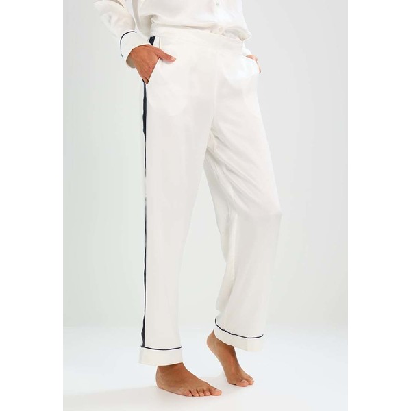 ASCENO NAVY EDGED BOTTOM Spodnie od piżamy white/dark blue A0781O001