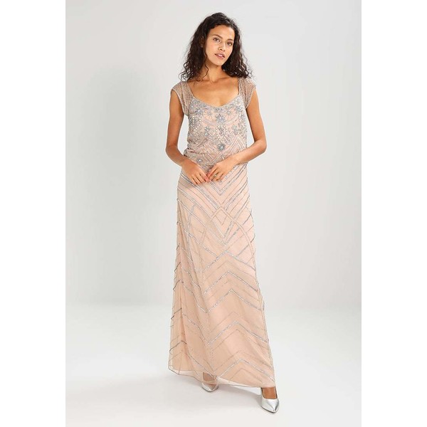 Frock and Frill DROP WAIST ALL OVER SEQUIN MAXI DRESS Suknia balowa nude FF421C06H