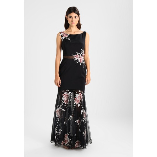 Luxuar Fashion Suknia balowa schwarz/rosa LX021C059