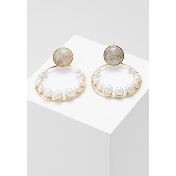 Anton Heunis REMOVABLE PEARL HOOP WITH DISC EARRING Kolczyki grey ANG51L00T