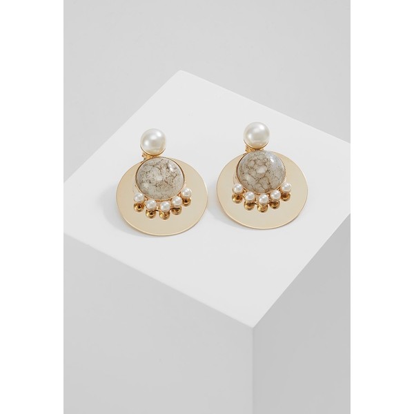 Anton Heunis REMOVABLE DISC HOOPS WITH BUTTON EARRINGS Kolczyki grey/gold-coloured ANG51L00R