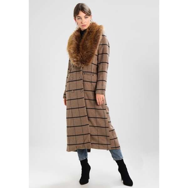 NA-KD COLLAR COAT Płaszcz wełniany /Płaszcz klasyczny brown NAA21U009