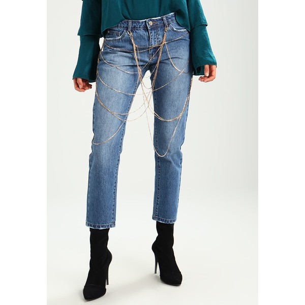 Missguided LUST MULTI CHAIN BOYFRIEND Jeansy Relaxed fit blue M0Q21N041
