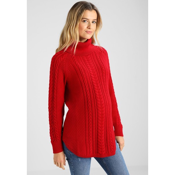 GAP Maternity CABLE TNECK Sweter red G0F29I004