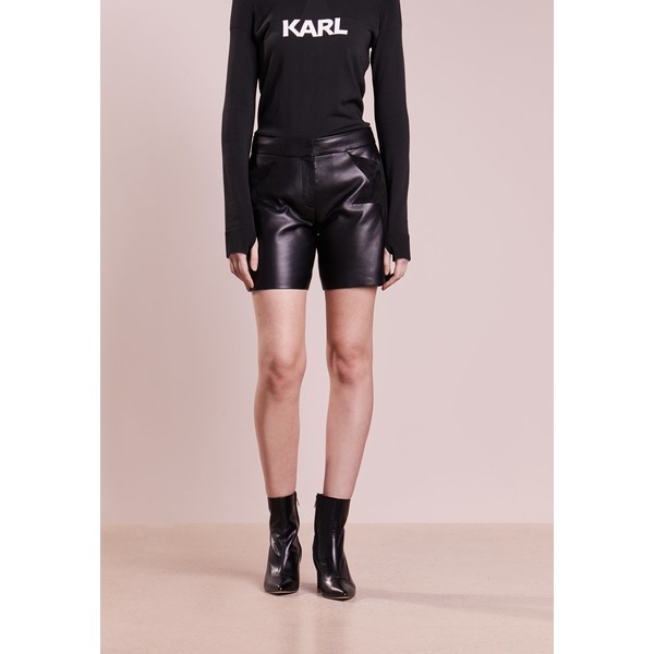 KARL LAGERFELD Spodnie skórzane black K4821S003