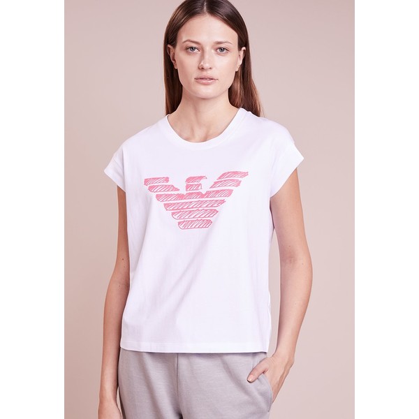 Emporio Armani T-shirt z nadrukiem white/pink EA821D004