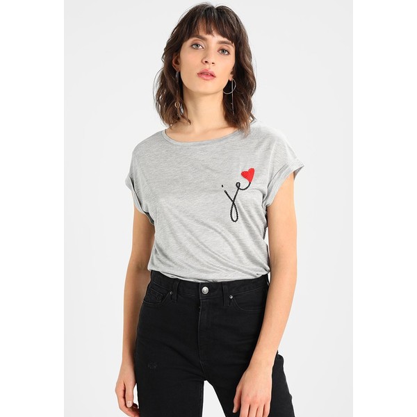 Mint Velvet TEE T-shirt z nadrukiem grey marl MIM21D005