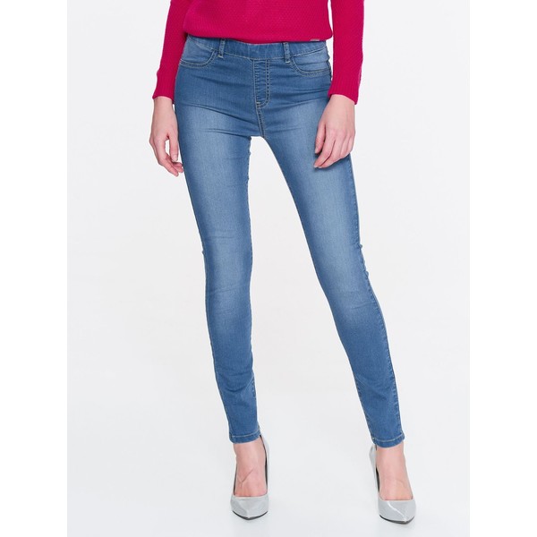 TOP SECRET spodnie długie damskie, jeansowe rurki pushup SSP2741