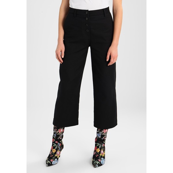 Selected Femme SFROSE CROPPED PANT Spodnie materiałowe black SE521A0AK