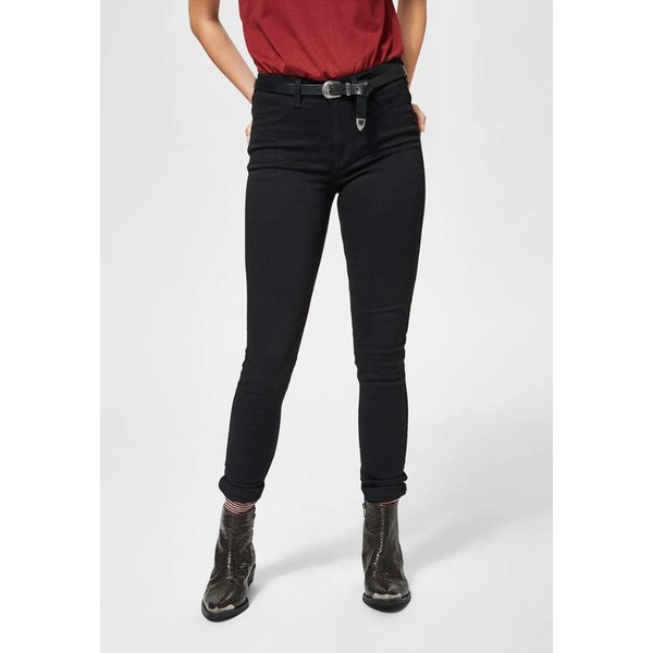 Selected Femme SFGAIA HR JEGGING NEW BLACK Jeans Skinny Fit black SE521N028