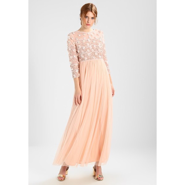 Lace & Beads APRICOT Suknia balowa nude LS721C04G