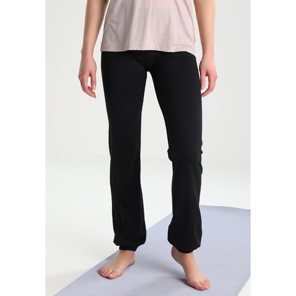 Curare Yogawear LONG PANTS ROLL DOWN Spodnie treningowe black CY541E008