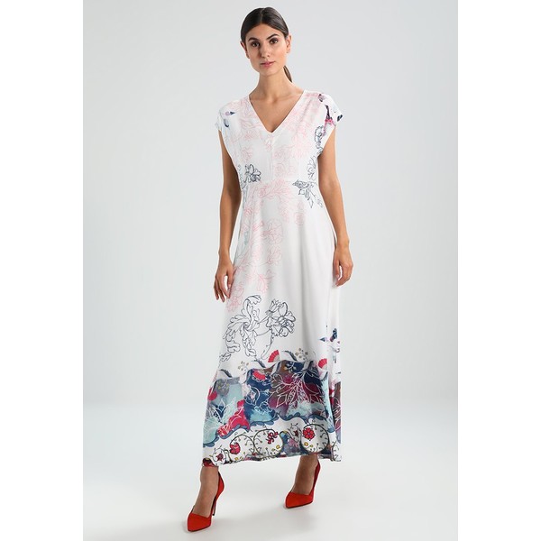 Ivko LONG DRESS FLORAL Długa sukienka off-white VK121C018