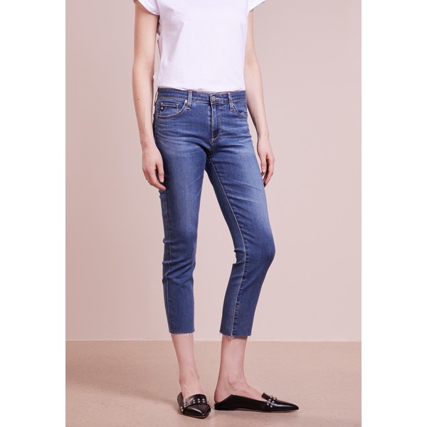 AG Jeans PRIMA CROPPED Jeansy Slim fit blue denim AG021N03S