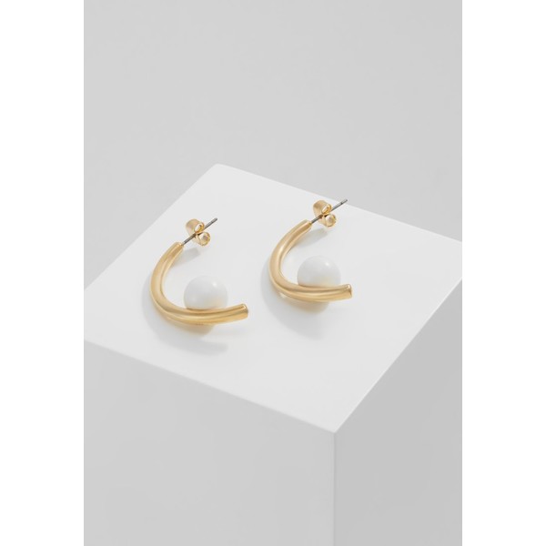 Whistles CURVE STONE EARRING Kolczyki gold-coloured WH051L01F