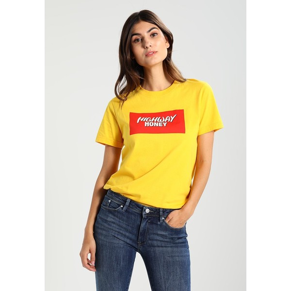 WeSC JACEY HIGHWAY HONEY T-shirt z nadrukiem spectra yellow WE121D02B