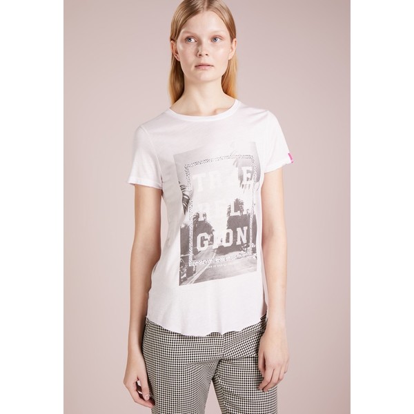 True Religion PALMS T-shirt z nadrukiem orchid TR121D053