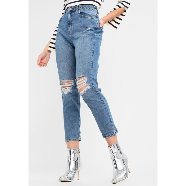 Topshop MOM Jeansy Relaxed Fit mid denim TP721N097