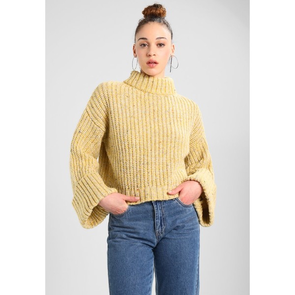 Topshop NEPPY TURNBACK FUN Sweter yellow TP721I0E0