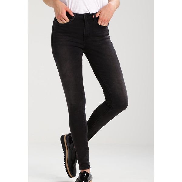 TOM TAILOR DENIM NELA REGULAR WAIST Jeans Skinny Fit black denim TO721N03R