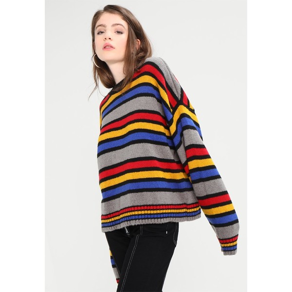 The Ragged Priest CANDY KNIT Sweter grey/red/yellow/blue THJ21I000