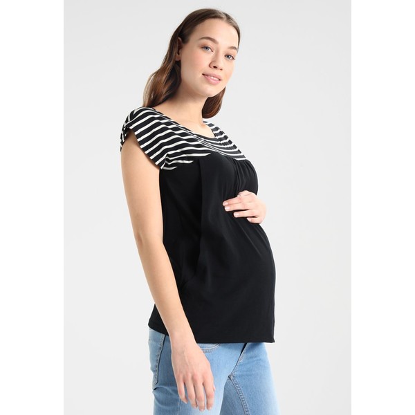 Spring Maternity ALLIE BLOCKING T-shirt z nadrukiem black SPA29G008