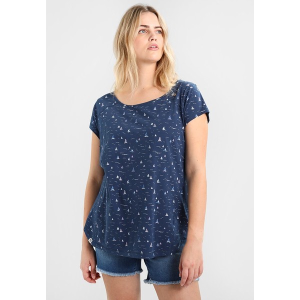 Ragwear Plus ROSANNA T-shirt z nadrukiem denim blue RAC21D005