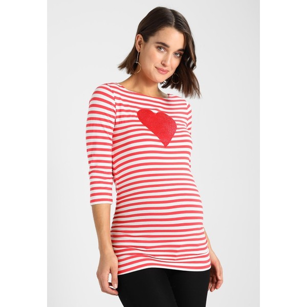 Paulina HEART T-shirt z nadrukiem red/white PC629G00C