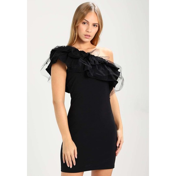 Noisy May Petite NMLAILA ONE SHOULDER SHORT DRESS Sukienka etui black NM521C010