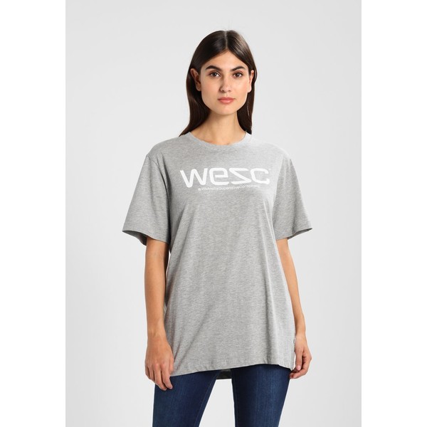 WeSC T-shirt z nadrukiem grey melange WE121D024