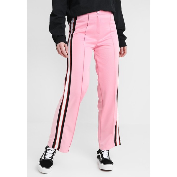 Topshop BUTTON TRACK PANT Spodnie materiałowe pink TP721A0G8