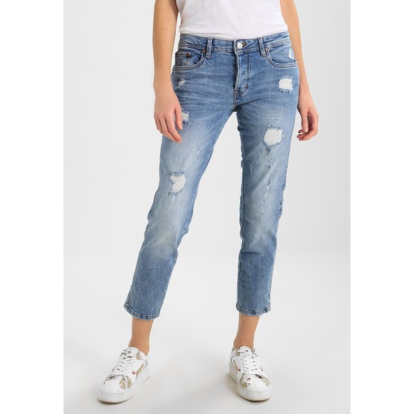 TOM TAILOR DENIM BOYFRIEND AUTHENTIC Jeansy Relaxed Fit mid stone wash TO721N04K
