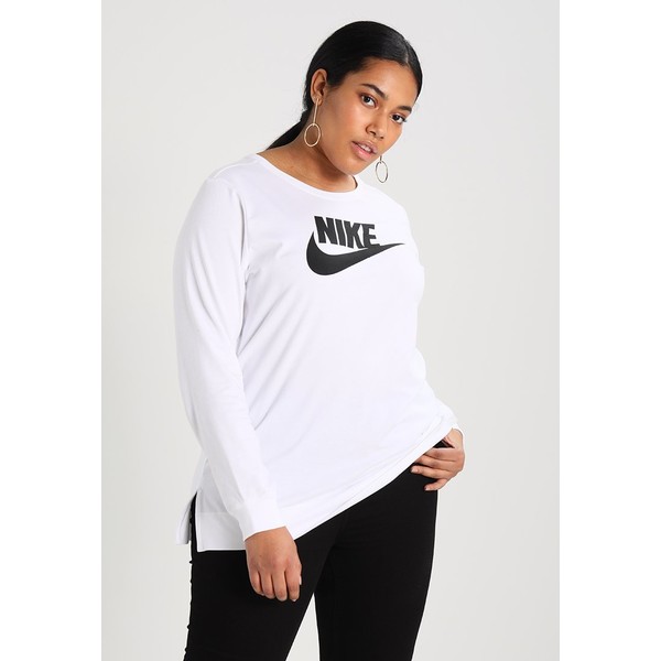 Nike Sportswear TEE Bluzka z długim rękawem white/black NI121D0AG