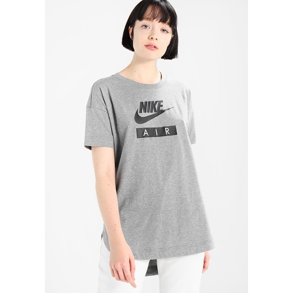 Nike Sportswear LOGO AIR T-shirt z nadrukiem carbon heather/carbon heather/black NI121D0A3
