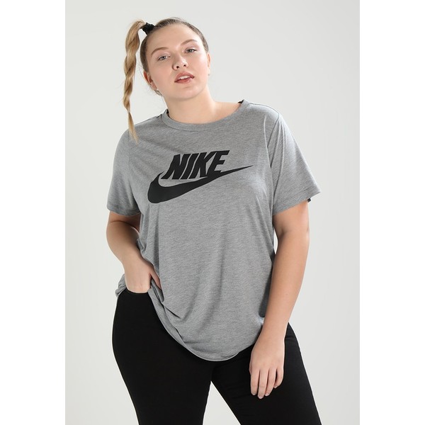 Nike Sportswear ESSENTIAL T-shirt z nadrukiem carbon heather/black NI121D09F