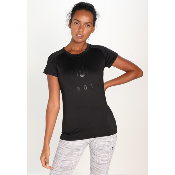 MOROTAI PERFORMANCE T-shirt z nadrukiem black/black logo MOG41D000