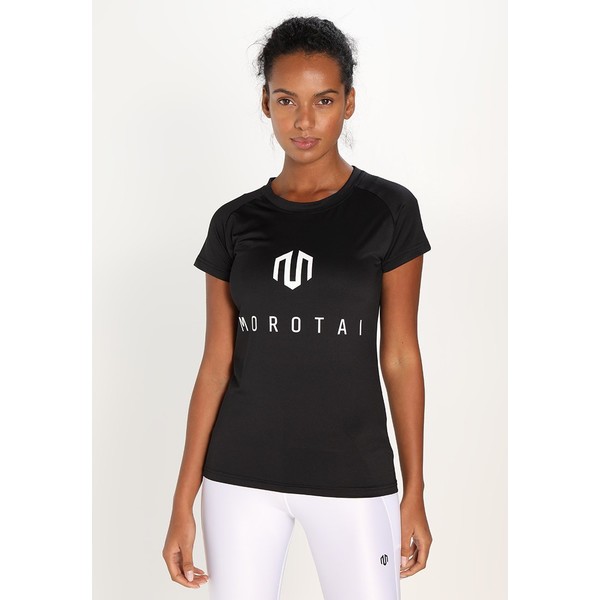 MOROTAI PERFORMANCE T-shirt z nadrukiem black/white MOG41D000