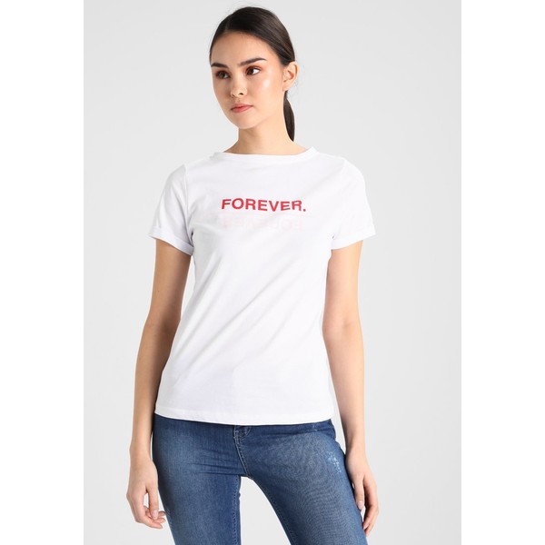 Mint Velvet FOREVER TEE T-shirt z nadrukiem ivory MIM21D00A