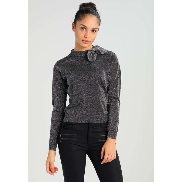 mint&berry JUMPER WITH KNOTDETAIL AT NECK Sweter metallic black M3221I08N
