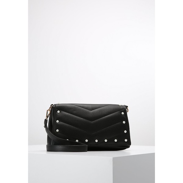 Missguided PEARL QUILTED CROSS BODY BAG Torba na ramię black M0Q51H07C
