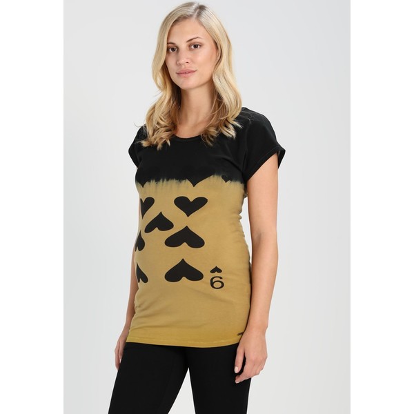 LOVE2WAIT HEARTS T-shirt z nadrukiem yellow LW229G01M