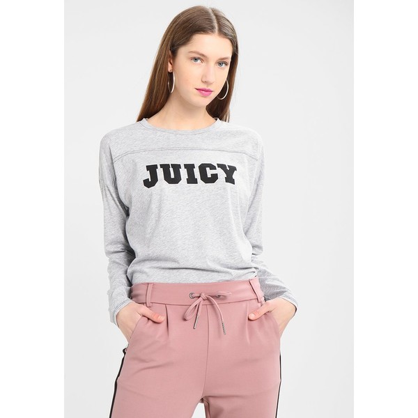 Juicy Couture LOGO CONTRAST STITCH GRAPHIC Bluzka z długim rękawem silver JU721D00U
