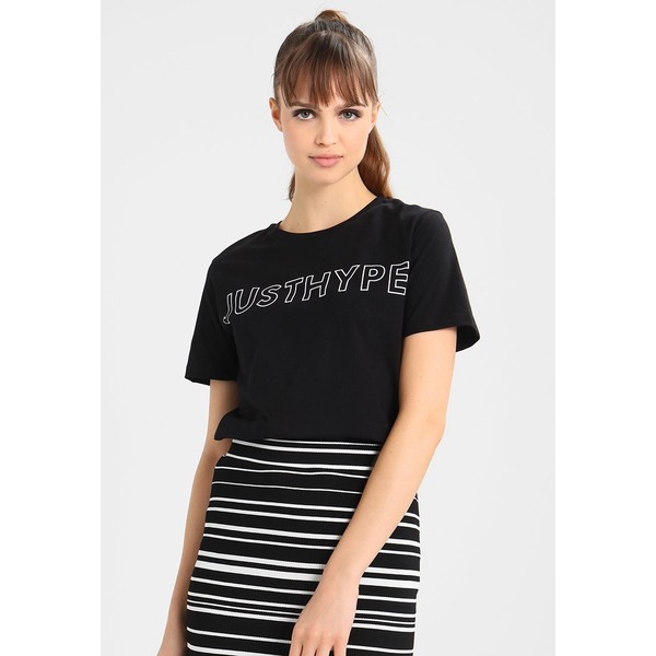 Hype T-shirt z nadrukiem black/white HY521D00T