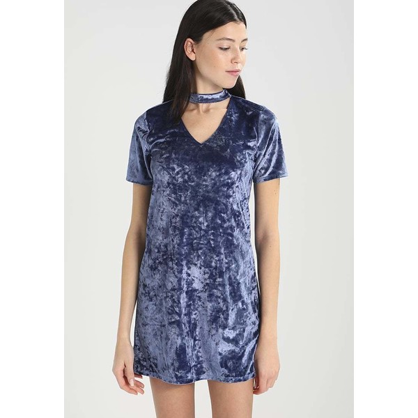 Hollister Co. VELVET T SHIRT DRESS Sukienka z dżerseju midnight blue H0421C00M