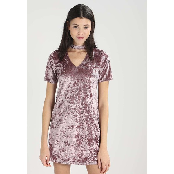 Hollister Co. VELVET T SHIRT DRESS Sukienka z dżerseju purple sd/texture H0421C00M