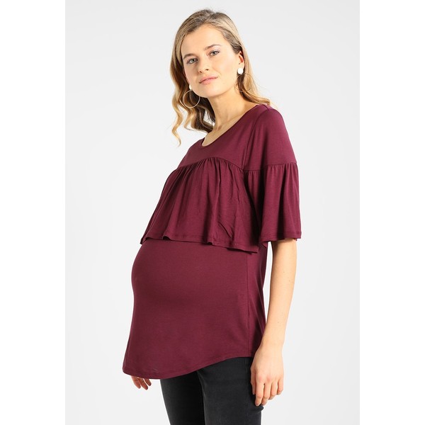 GAP Maternity NURSING RUFFLE T-shirt z nadrukiem dark purple G0F29G00O