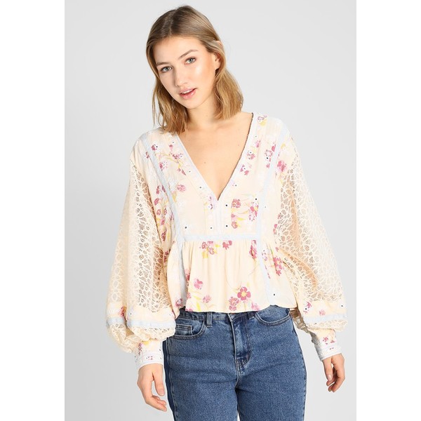 Free People BOOGIE ALL NIGHT PRINTED BLOUSE Bluzka ivory FP021E03Q